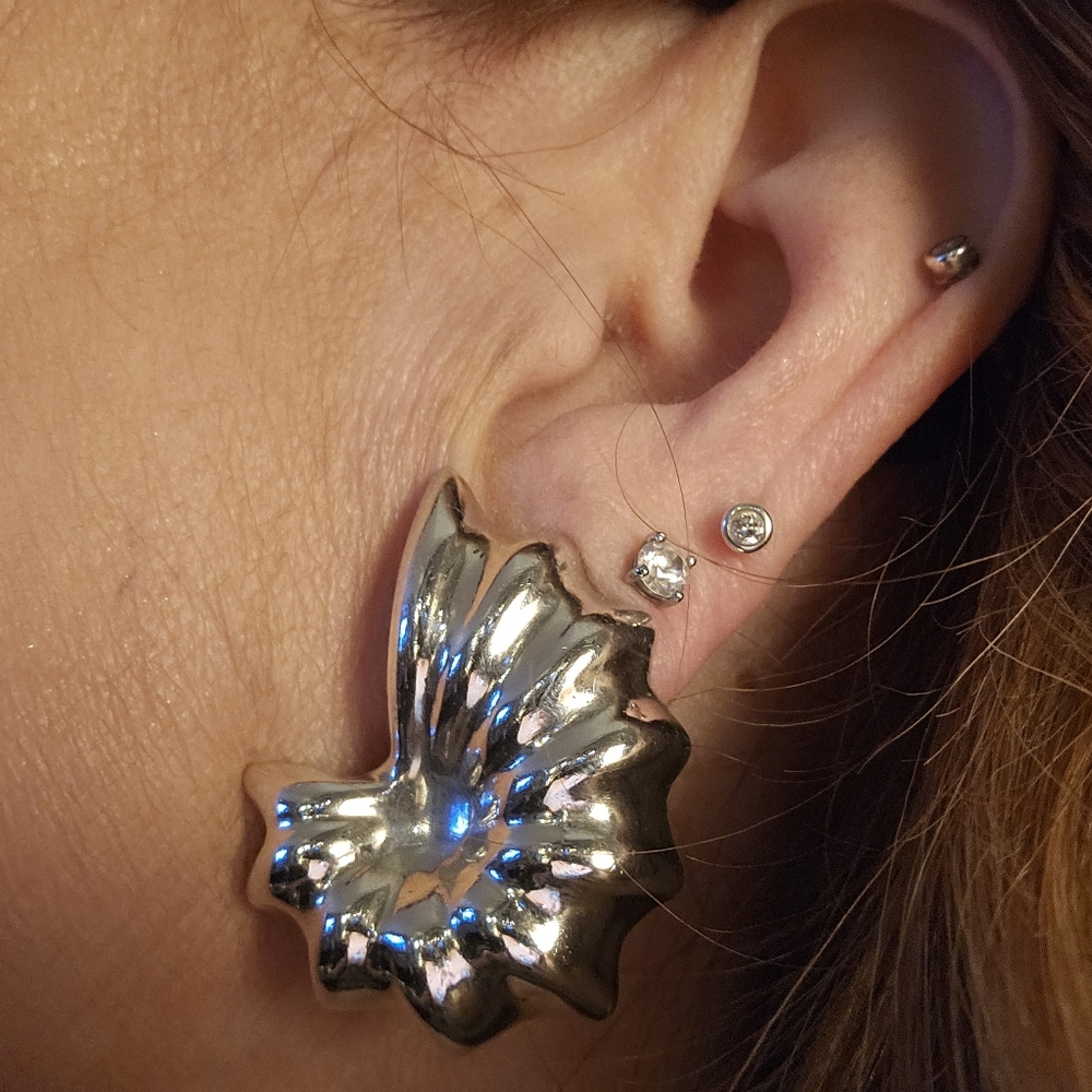 Taxco Sterling Silver Clip Earrings